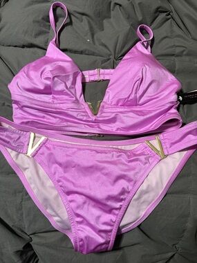 Victoria's Secret Metallic Lilac Bikini Set